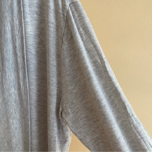 Athleta Pranayama Restore Wrap Woman LP Large Petite Grey Open Cardigan Pockets - Picture 6 of 16